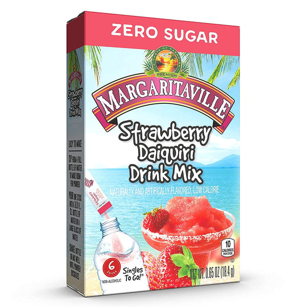 Margaritaville Strawberry Daiquiri Singles To Go Drink Mix, 6 CT (Pack of 2)