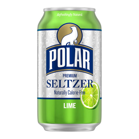 12 oz 8pk Polar Seltzer Water Lime, fl cans