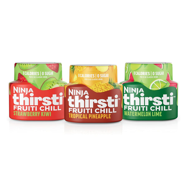 Ninja Thirsti Flavored Water Drops, FRUITI CHILL Variety Pack, Bold Fruit Flavor,