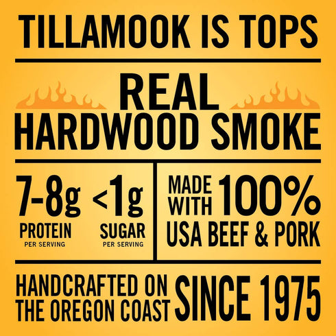 Tillamook Country Smoker 13oz Tillamook Real Hardwood Smoked Old Fashioned Silver Dollar Beef Jerky Resealable Jar