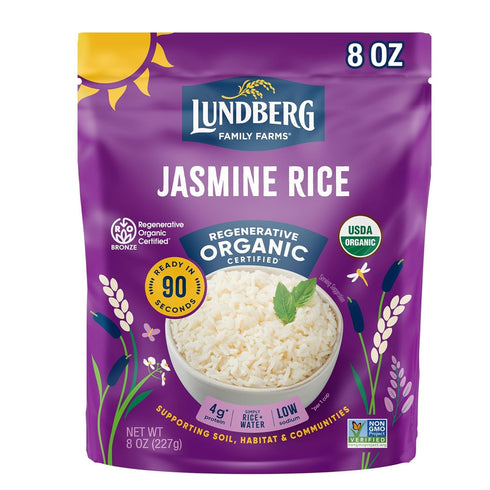 Lundberg Jasmine Rice, Long Grain White Rice - Non-Sticky, Fluffy Aromatic Rice,