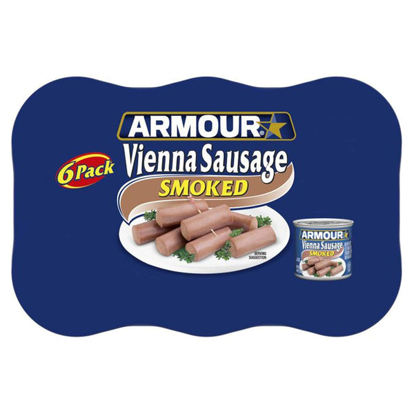 Armour Star Vienna Sausage, Smoked Flavored, Ready to Eat Canned Sausage, 7g Protein