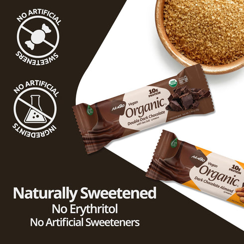 10g 24 count Nugo Organic Dark Chocolate Almond, Vegan Protein, Gluten Free