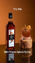 1883 1 Warm Spices Syrup for Coffee and Drinks - Made in France, Liter Glass Bottle