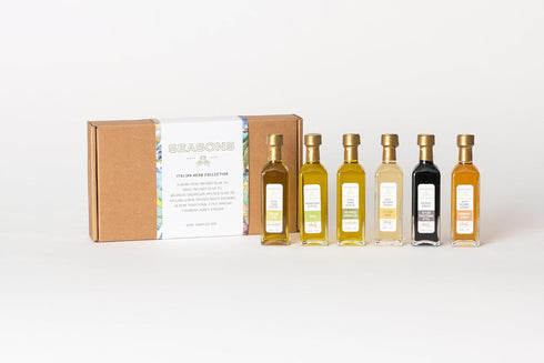 Set (6 2oz) Seasons EVOO Italian Herb Collection Mediterranean-Inspired Extra Virgin Olive Oils & Balsamic Vinegars
