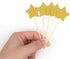 WARMBUY Gold Glitter Cupcake Cake Toppers, Double Sided Stars, 50 Pack
