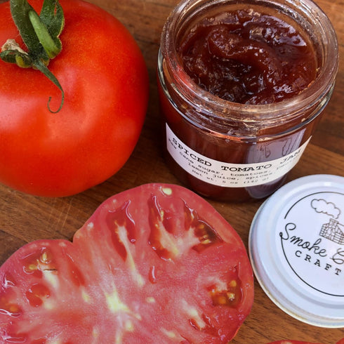 5 oz Smoke Camp Crafts Spiced Tomato Jam, - Craft, Gourmet, Unusual Jams & Jellies Made in West Virginia, USA