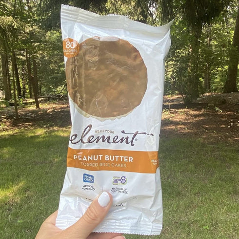 (Pack 8), Element Snacks - Peanut Butter Rice Cakes of All-Natural Rice, Healthy Snacks for Kids or Adults, Non GMO