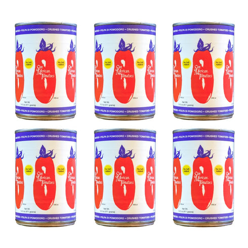 SMT SAN MERICAN TOMATO - No Salt Added Crushed Canned Tomatoes -