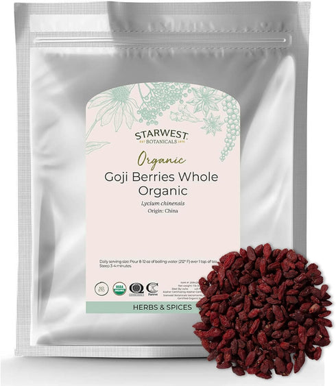 Starwest Botanicals Dried Goji Berries Organic - Whole Goji Berries Dry Organic