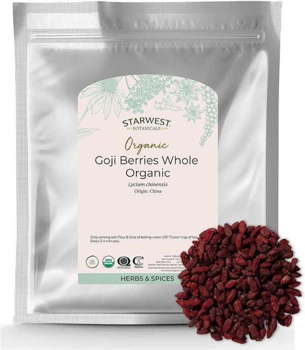 Starwest Botanicals Dried Goji Berries Organic - Whole Goji Berries Dry Organic