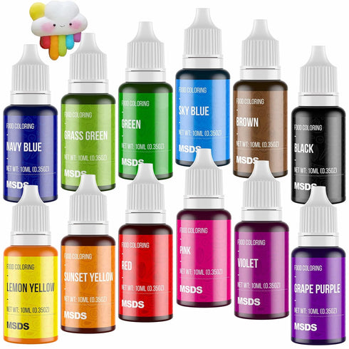 12 Color Cake Food Coloring Set, Nomeca Food Grade Vibrant Food Color