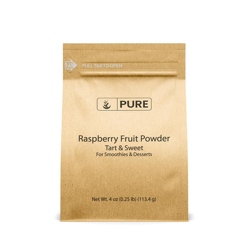 Pure Original Ingredients Raspberry Fruit Powder - 4oz, Gluten-Free, Great for Smoothies & Desserts