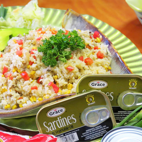 106g 3.74oz (Pack 10) 18g Packaged Grace Sardines in Vegetable Oil - of - Protein per Serving, Canned & Sardines, Low