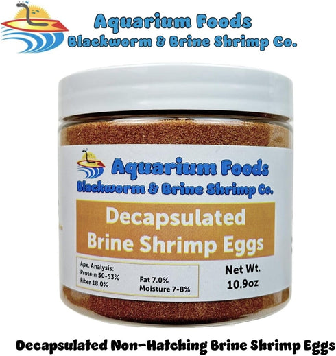 Aquatic Foods Inc. Babies10.9oz Decapsulated Brine Shrimp Eggs, Non Hatching Shell Free Artemia Cysts. These Eggs Ready