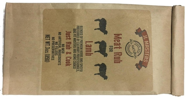 JL Masters All Natural Meat Rub - LAMB- 3 (three) 3oz packages