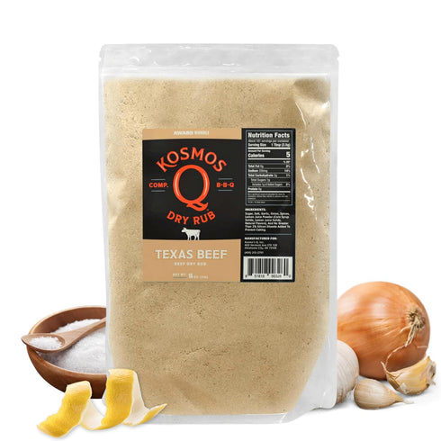Kosmos Q Texas Beef BBQ Dry Rub, Steak Seasoning with Garlic, Onion,
