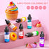 Set 7x6ml 0.25 Oz/Bottles Oil Based Food Coloring for Chocolate Rainbow Oil Edible Food Dye for Halloween Baking Royal