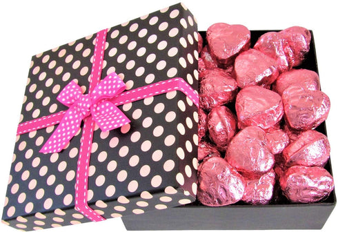 Valentines Chocolate Raspberry Cremes Hearts Pokodots Gift Box by It's Delish Valentines