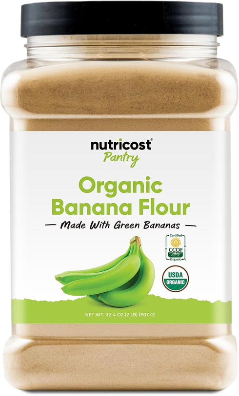 Nutricost Pantry Organic Green Banana Flour (2 Pounds) - Gluten-Free, GMO-Free