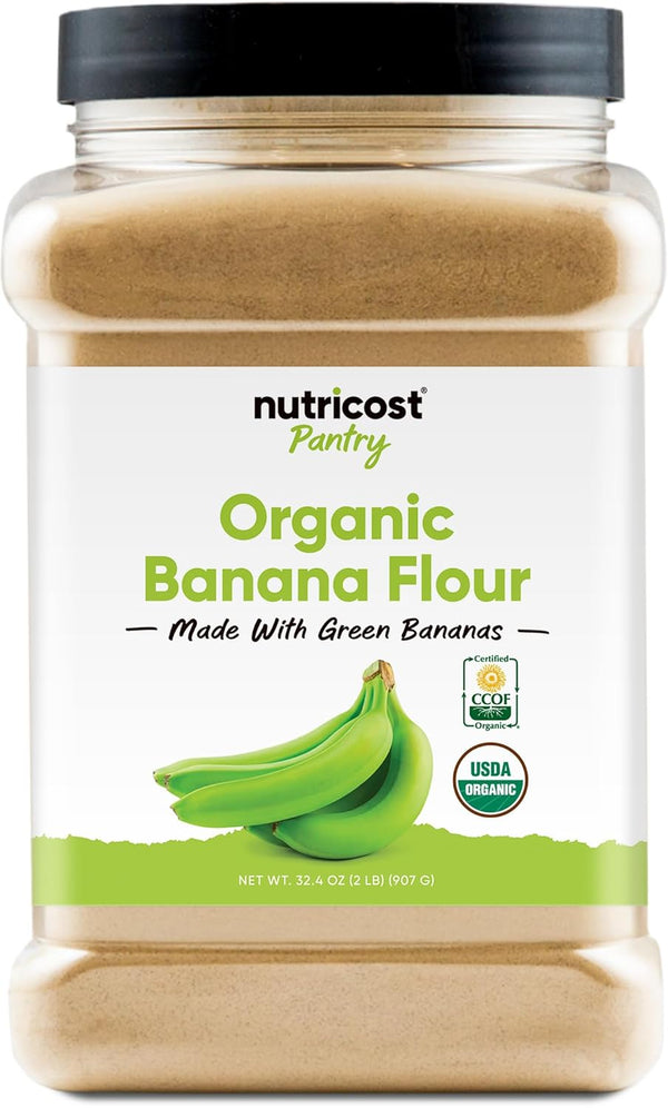 Nutricost Pantry Organic Green Banana Flour (2 Pounds) - Gluten-Free, GMO-Free