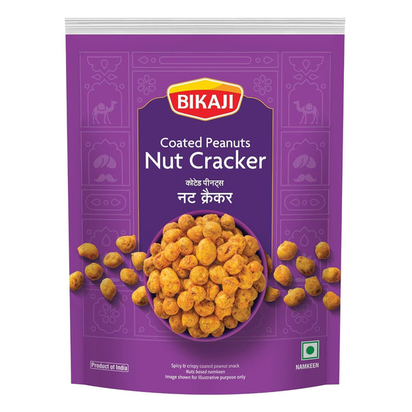 Bikaji Nut Cracker Coated Peanuts 14.11 oz (400g), Indian Snacks, Shing Dana,