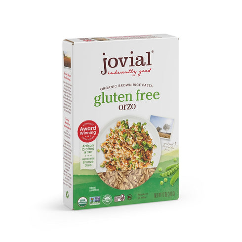 Jovial Organic Brown Rice Orzo Pasta - Gluten Free Whole Grain Orzo,