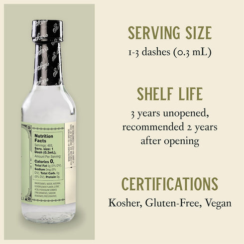 5 oz Fee Brothers Elderflower Botanical Water - Cocktail Mixer, Aromatic Spirit and Floral Flavoring Extract, fl