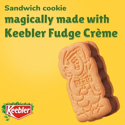 13 oz Keebler E.L. Fudge Double Stuffed Elfwich Cookies, Sandwich Cookies Stuffed with Crme Filling
