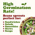 1 Crunchy Mix of Sprouting Bean Seeds, Pound Green Peas, Adzuki, Lentils, Garbanzo, Kosher, Raw