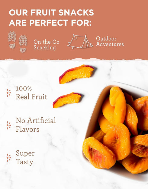 1.16 oz, Pack 6, Backpacking, READYWISE - Simple Kitchen, Freeze-Dried Peaches, of Vegetarian, Gluten Free, Snacks