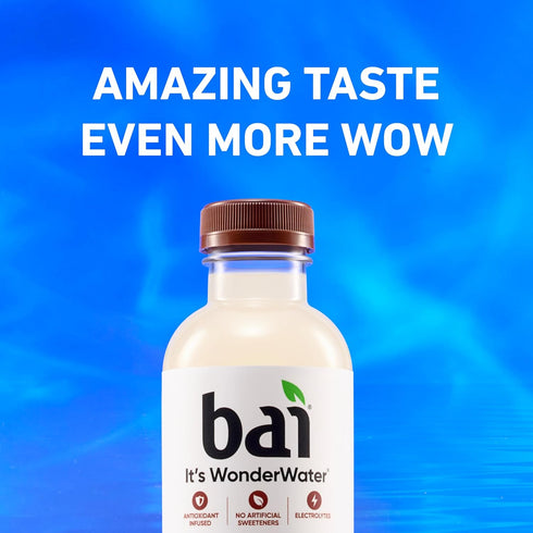 18 12 Pack Bai Antioxidant Infused Water Beverage, Molokai Coconut, with Vitamin C and No Artificial Sweeteners, Fluid