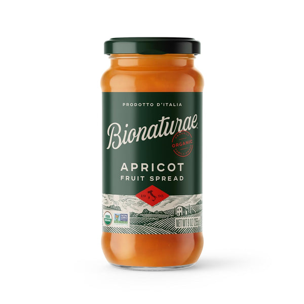 Bionaturae Organic Apricot Fruit Spread - Jelly Organic, Non-GMO, USDA Certified, No