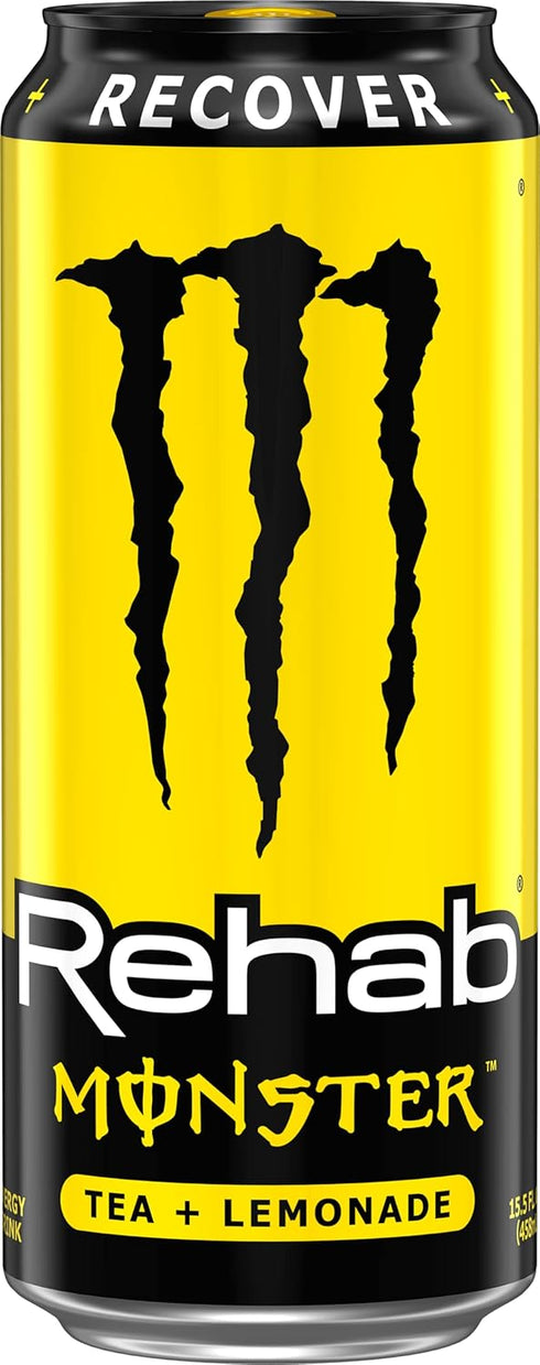15.5 Pack 15 Monster Rehab Tea + Lemonade + Energy, Energy Drink Ounce | Energy Iced Tea