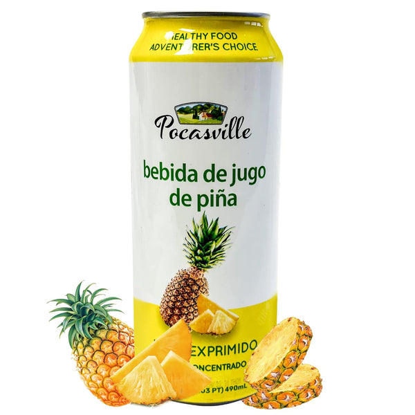 Pocasville Fruit Juices, Squeezed not form Concentrate, 16.5 Fluid Ounce Can (Pineapple, 12)