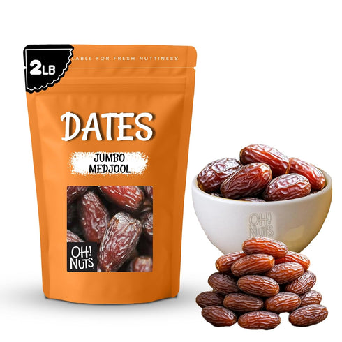 Oh! Nuts Jumbo Medjool Dates - Dried Dates - 2 lb -