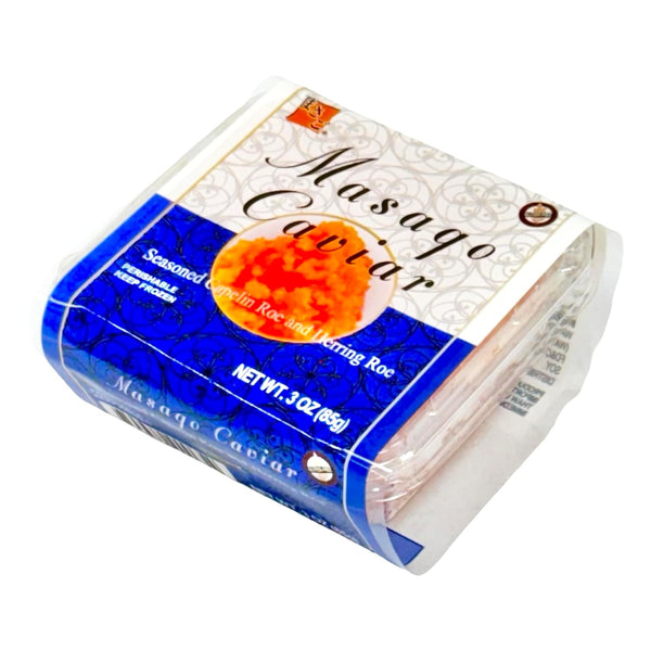 TEAMORE Azuma Masago Caviar Seasoned Pink Premium Capelin Roe, Lightly Salted and Marinated,
