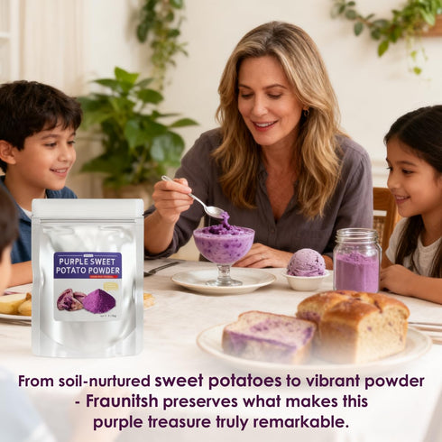 Fraunitsh 7oz Purple Sweet Potato Powder | Ube Powder | Natural Purple Yam Powder Food Coloring for Baking, Smoothies
