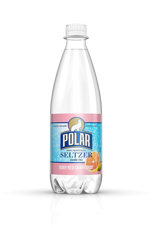 Polar Beverages Polar Seltzer Ruby Red Grapefruit, 20 Fluid Ounce (Pack of
