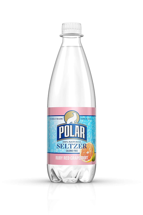 Polar Beverages Polar Seltzer Ruby Red Grapefruit, 20 Fluid Ounce (Pack of