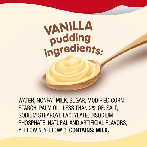 Snack Pack 3.25 oz., 4-Count (Pack 12) Vanilla Flavored Pudding Cups