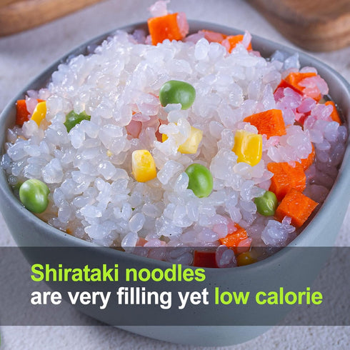 6-Pack 0 Hethstia Shirataki Rice, Low Carb Konjac Rice, Keto, Vegan, Gluten-Free, Sugar-Free, Low Calorie, Fat
