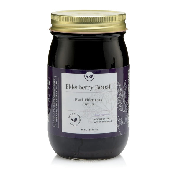 Elderberry Boost Elderberry Syrup Made with Organic Elderberries & Raw Honey | All-Natural Immune
