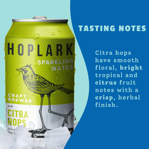 (12oz. Pack 18) Whole30 HOPLARK Water - Sparkling Hop Water - CITRA - Cans, of - Organic, Gluten Free, Vegan, Zero
