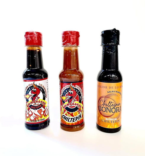 Chiltepin Sonora , La Camananga Roja y Negra Salsa Seafood Sauce, La Original by