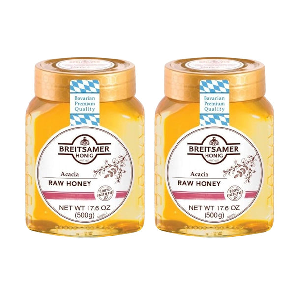 Breitsamer , Acacia Raw Honey, 17.6 oz (2 Pack)