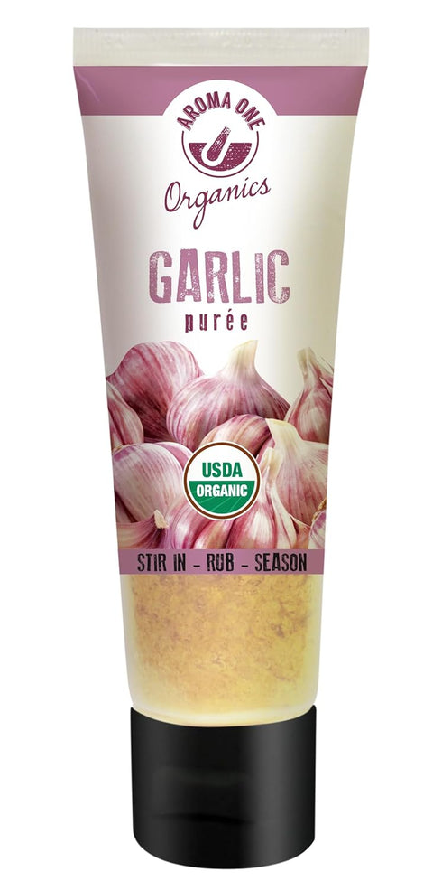 Aroma One Garlic Puree Paste - Organic Herb Concentrate for Cooking, Seasoning & Sauces