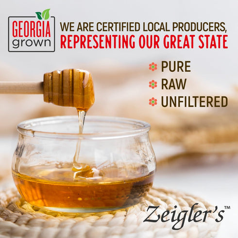 32 Oz 100% Zeigler's Wildflower Honey, Natural, Raw & Unfiltered, Georgia Grown Certified Pure Southern Honey Great