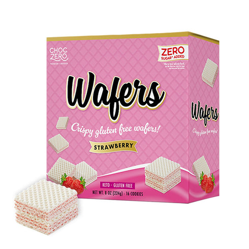 ChocZero Strawberry Wafer Cookies Sugar Free, Keto Friendly, Low Carb Cookies with