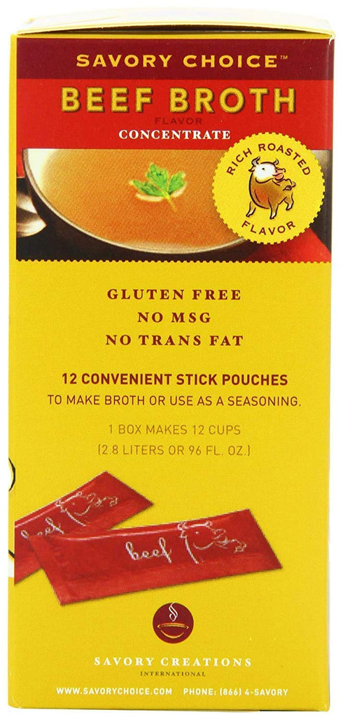 Savory Choice Liquid Beef Broth Concentrate 5.1 Ounce Box (Pack of 2)